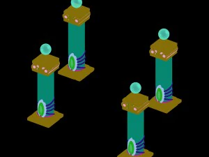 endless sea - pillars 3D Model