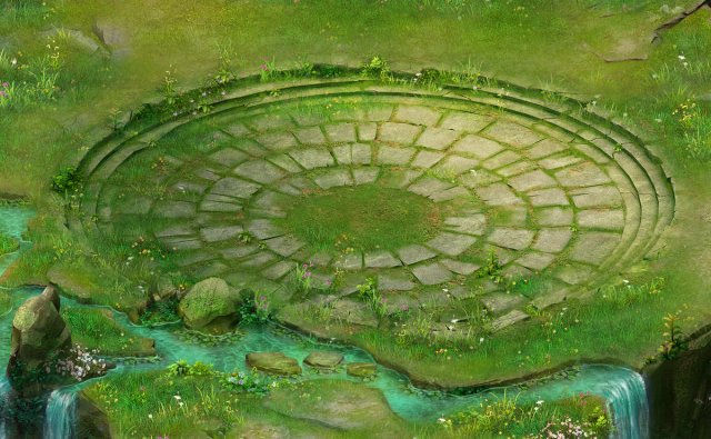 fairy town - statue under the disc 3D Model .c4d .max .obj .3ds .fbx .stl .blend 