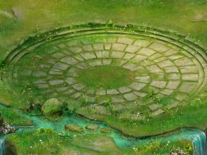 fairy town - statue under the disc 3D Model