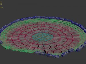 fairy town - statue under the disc 3D Model