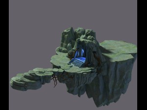 fairy town - mountain and portal 3D मॉडल