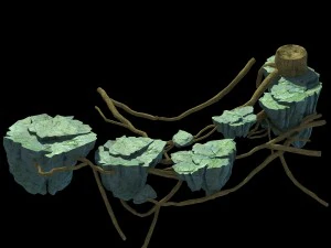 fairy town - stone ladder 3D Model