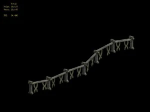 fairy town - fence 3D Model