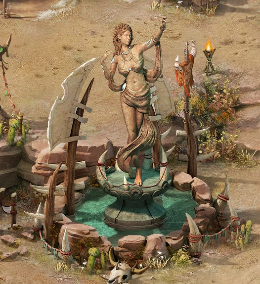 forget tribe - harvest goddess stone carving 3D Model .c4d .max .obj .3ds .fbx .stl .blend