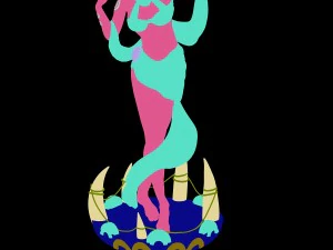 forget tribe - harvest goddess stone carving 3D Model