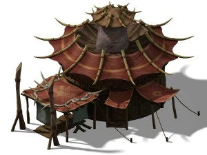 forgotten tribe - tent 02 3D Model