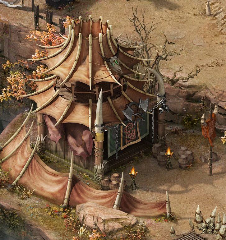 forgotten tribe - tent 03 3D Model .c4d .max .obj .3ds .fbx .stl .blend 