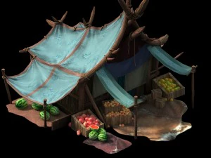 forgotten land - fruit stand 3D Model