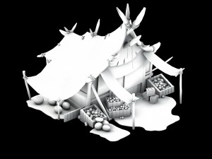 forgotten land - fruit stand 3D Модель