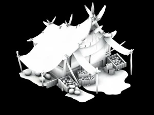 forgotten land - fruit stand 3D Model