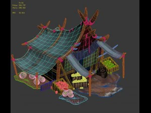 forgotten land - fruit stand 3D Model