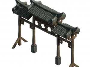 brama miasteczka rybackiego – arch Model 3D