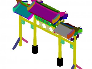 fishing town gate - arch 3D 模型