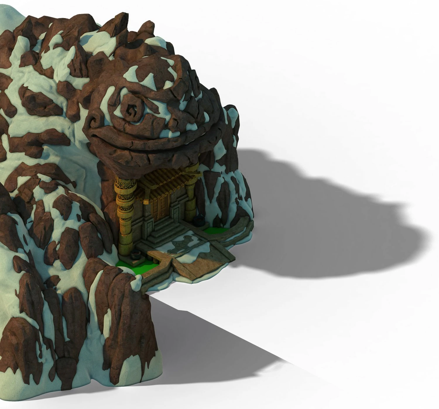 white camel mountain - giant frog house 3D Model .c4d .max .obj .3ds .fbx .stl .blend 