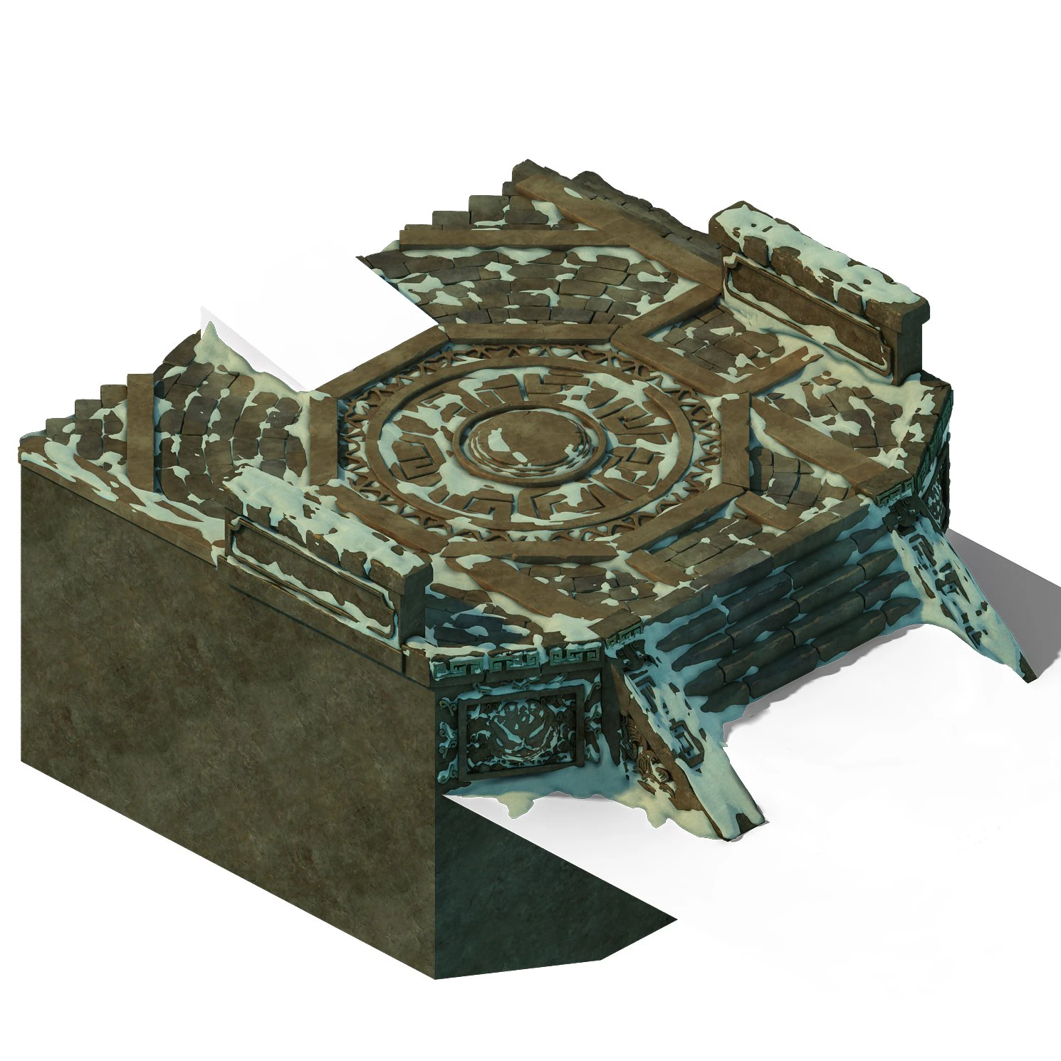 white camel mountain - center platform 3D Model .c4d .max .obj .3ds .fbx .stl .blend 