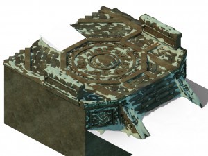 white camel mountain - center platform 3D Model