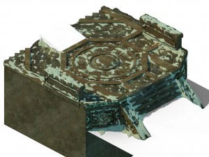 흰 낙타 산 - 중앙 플랫폼 3D 모델