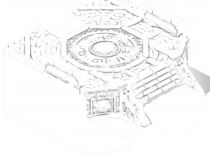 white camel mountain - center platform 3D 模型
