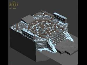 white camel mountain - center platform 3D Model