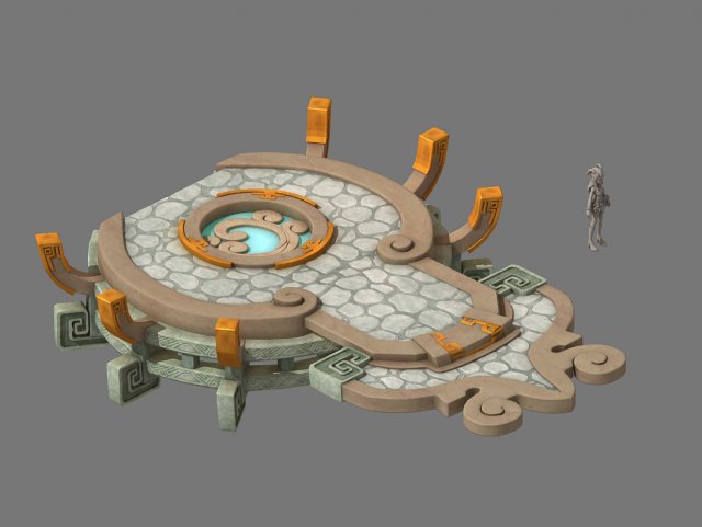 gang - entrance base 01 3D Модель .c4d .max .obj .3ds .fbx .stl .blend 