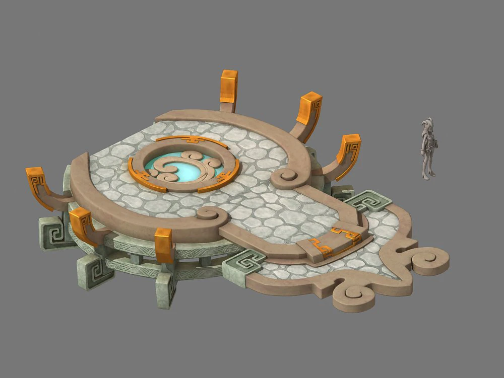 gang - entrance base 01 3D Model .c4d .max .obj .3ds .fbx .stl .blend