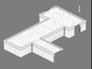 банда - під'їзд фундамент 01 3D Модель