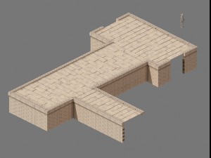 gang - entrance foundation 01 3D 모델