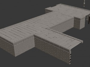 gang - entrance foundation 01 3D 모델