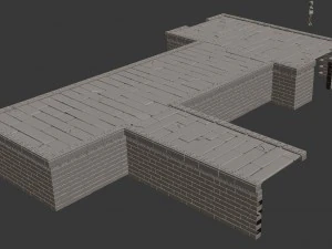 банда - під'їзд фундамент 01 3D Модель