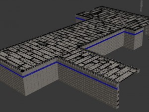 gang - entrance foundation 01 3D 모델