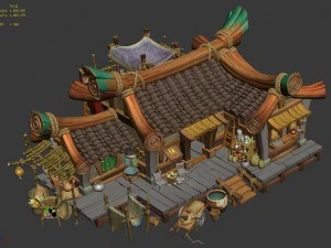 city -npc liu old man home 3D Model