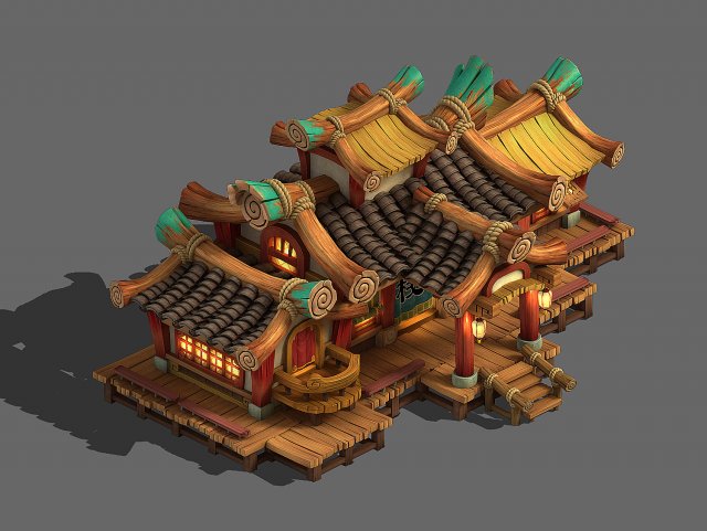 city - inn 61 3D 模型 .c4d .max .obj .3ds .fbx .stl .blend 