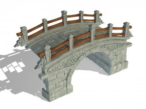Stadt - Steinbr&uuml;cke 61 3D Modell