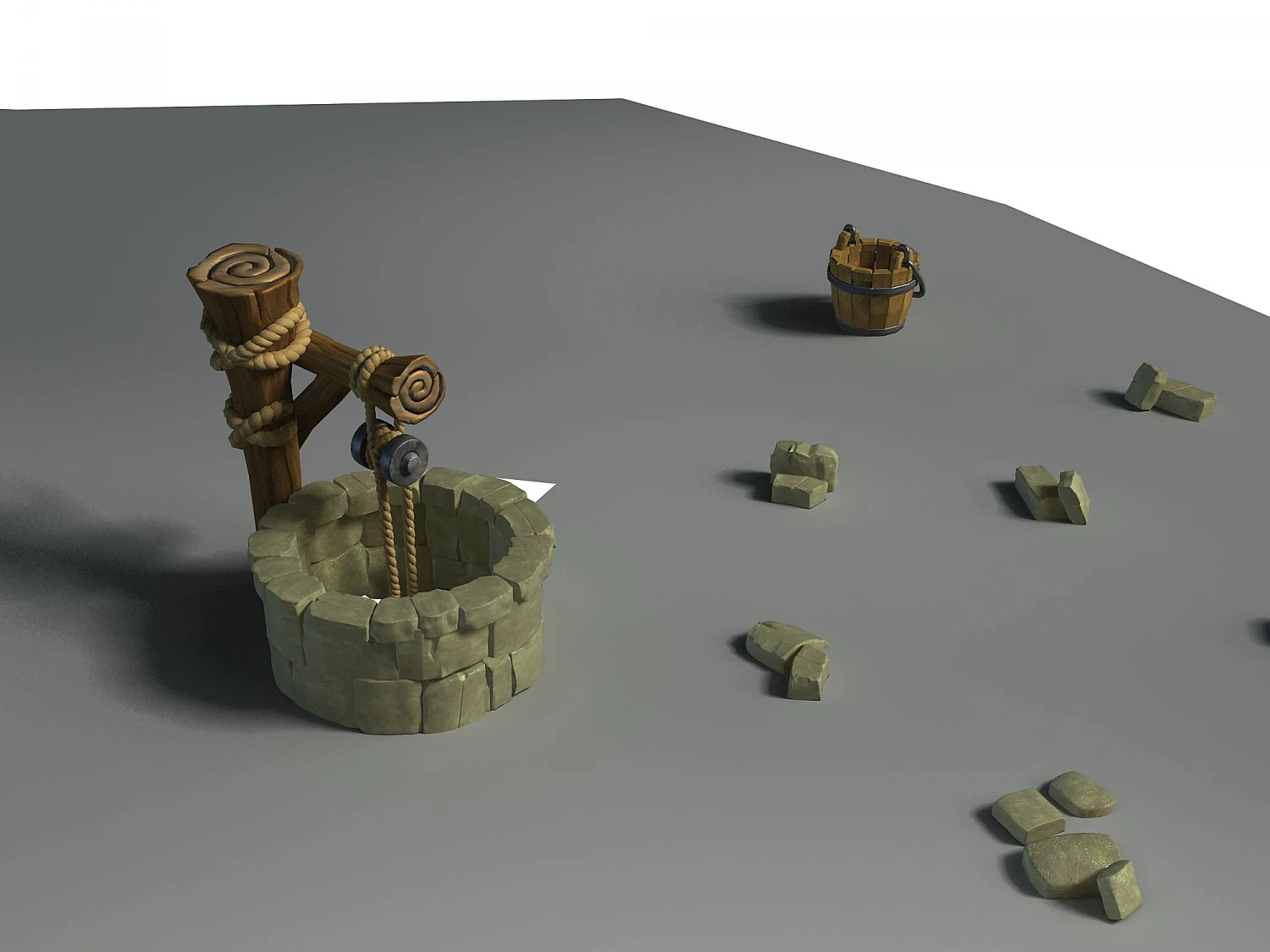 underground - well 03 3D Model .c4d .max .obj .3ds .fbx .stl .blend 