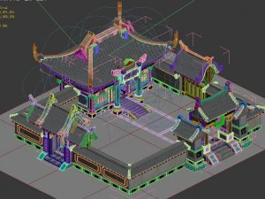ancient capital building - escort 3D Model