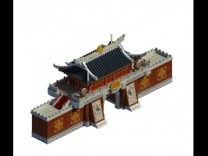 arquitetura da capital antiga - port&atilde;o da cidade Modelo 3D