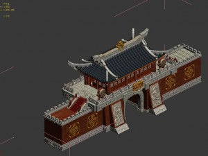 ancient capital architecture - city gate 3D Model