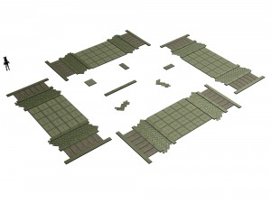 ancient capital building - floor tiles Modelo 3D