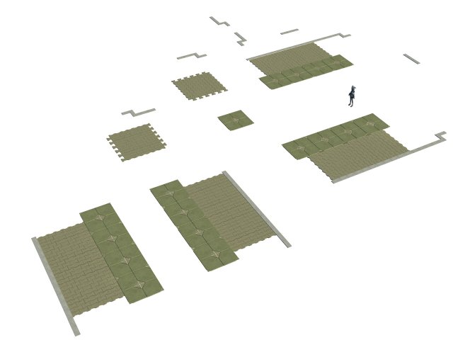 ancient capital building - floor tiles 02 Modelo 3D .c4d .max .obj .3ds .fbx .stl .blend 
