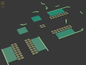 ancient capital building - floor tiles 02 3D Model