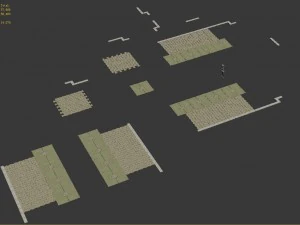 ancient capital building - floor tiles 02 3D Model