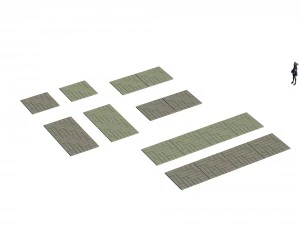 고대 수도 건물 - 바닥 타일 03 3D 모델