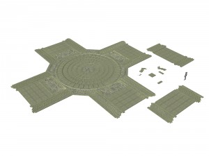 ancient capital building - floor tile 04 Modèle 3D