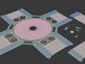 ancient capital building - floor tile 04 Modello 3D