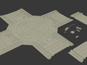 ancient capital building - floor tile 04 Modello 3D