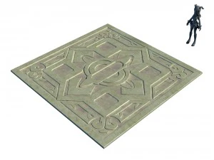 ancient capital building - floor tile 06 3D Model