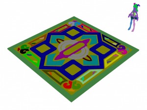 ancient capital building - floor tile 06 Model 3D
