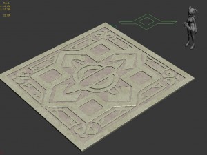ancient capital building - floor tile 06 Model 3D