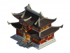 ancient capital building - gambling square Modelo 3D