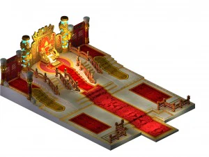 oud hoofdgebouw - paleisvloer 3D Model